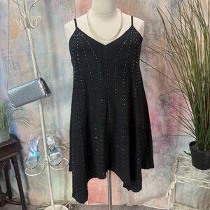 📌Vocal Western Wear Asymmetrical Flowy Relaxed Fit Dress with Stone Detail